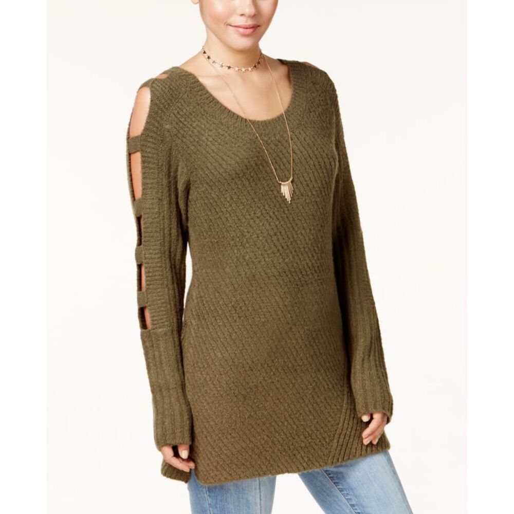Almost Famous Juniors Ladder Sleeve Sweater